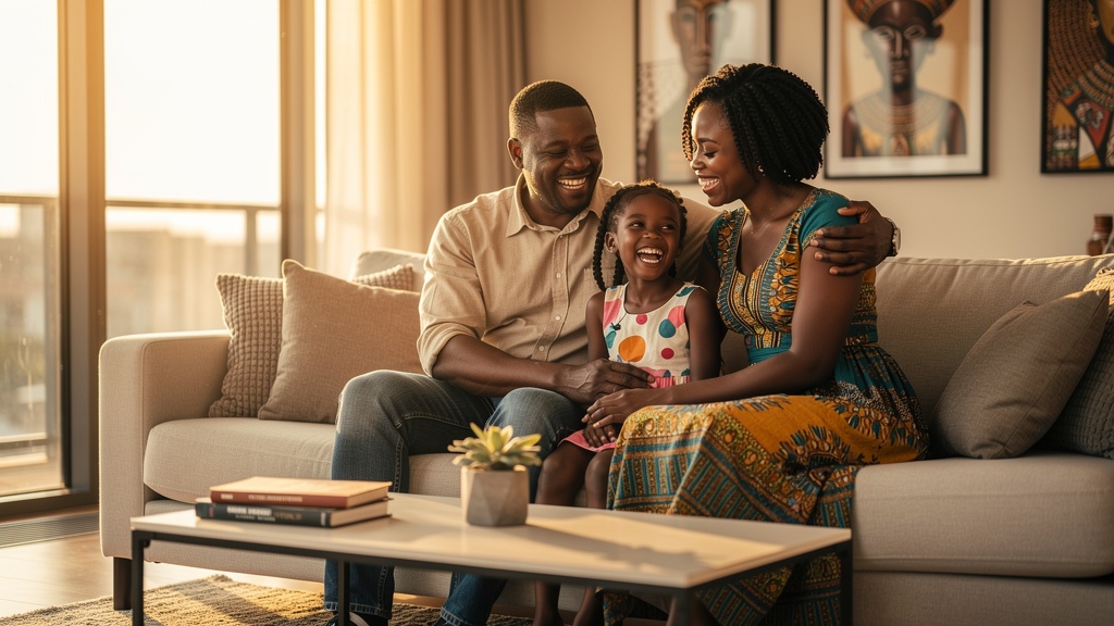 Famille africaine restaurée grâce à ECOFA